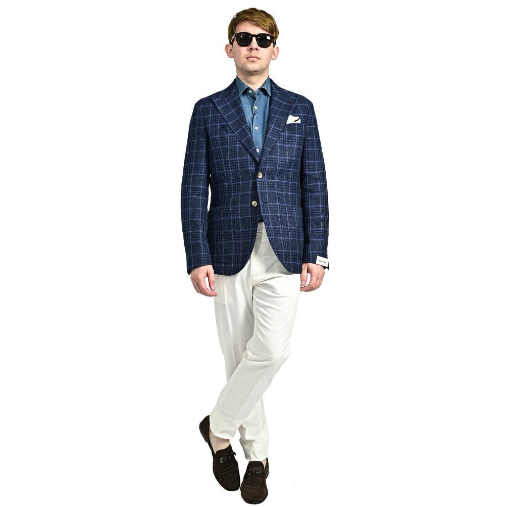 PAOLONI コットンリネン 2Bシングルテーラードジャケット｜418738｜GUARDAROBA MILANO OFFICIAL STORE