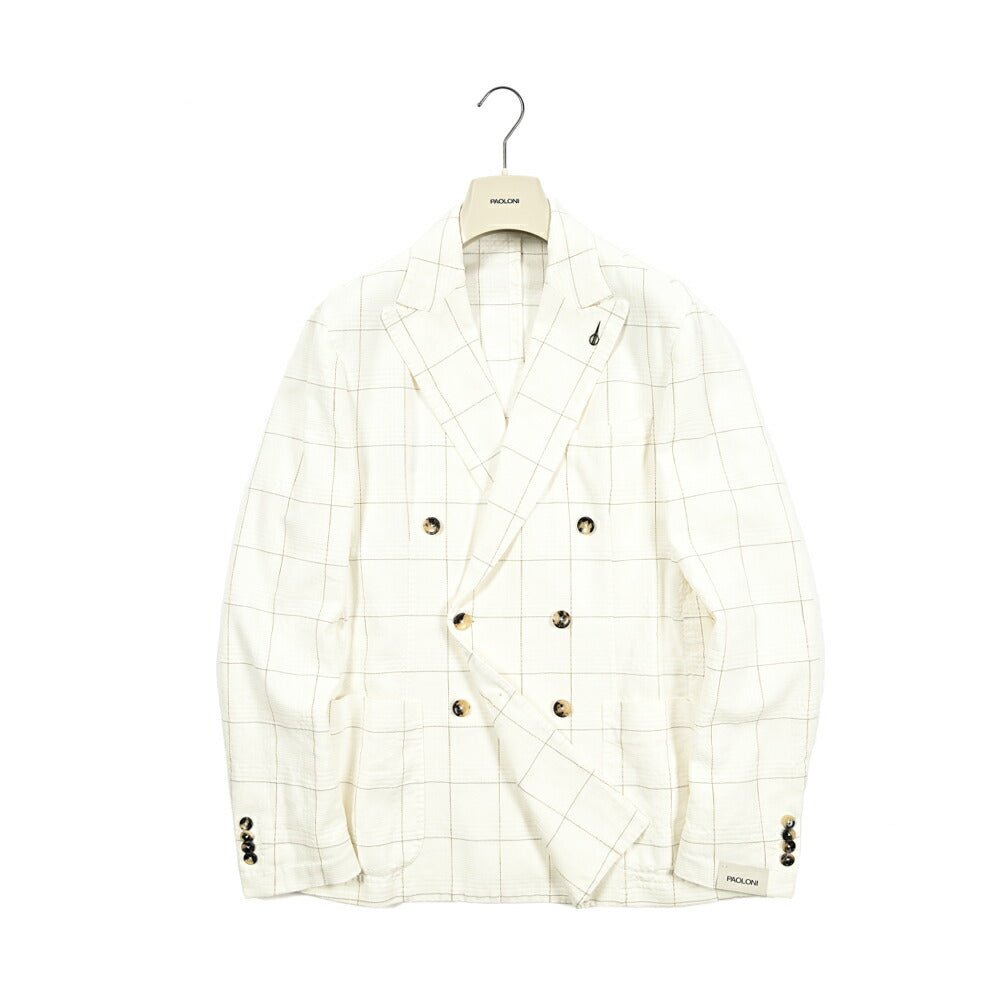 SALE｜PAOLONI コットンリネン 6Bダブルテーラードジャケット / MANIFATTURA｜418821｜GUARDAROBA MILANO OFFICIAL STORE