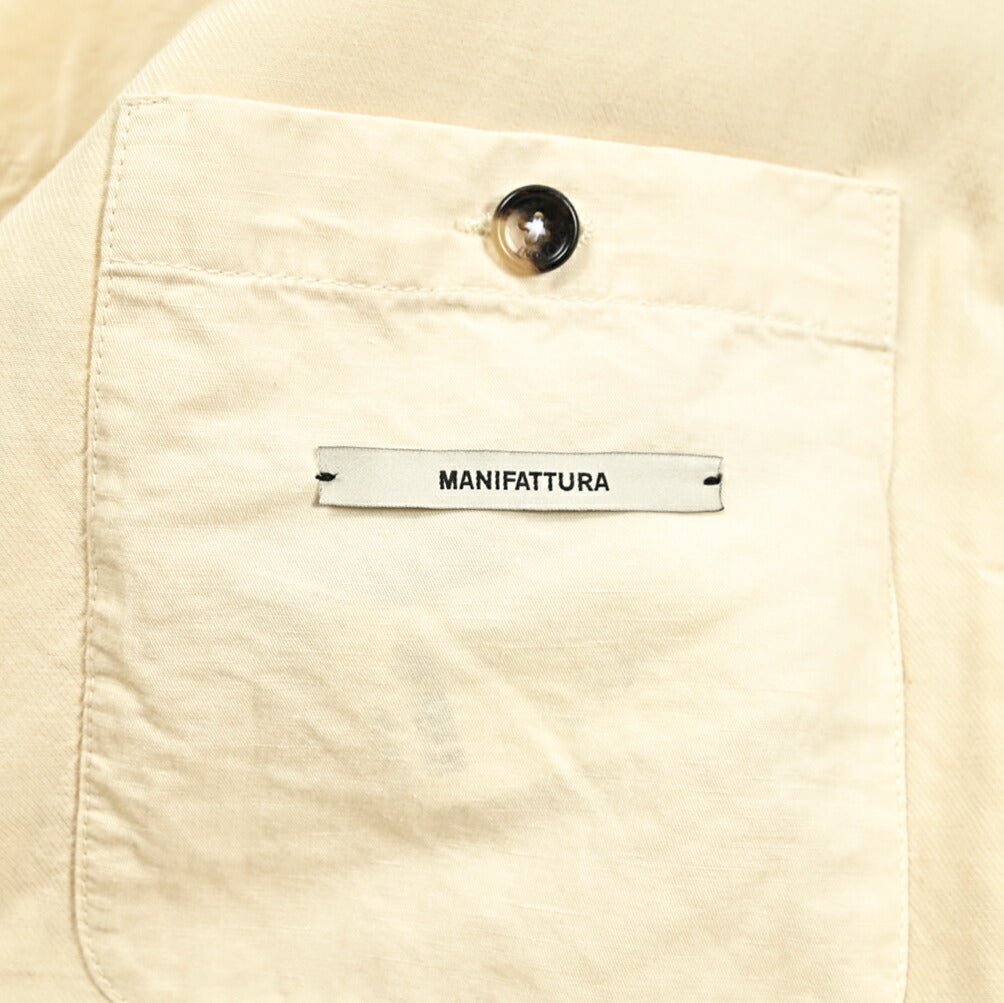 SALE｜PAOLONI コットンリネン オープンカラーサファリジャケット / MANIFATTURA｜418767｜GUARDAROBA MILANO OFFICIAL STORE