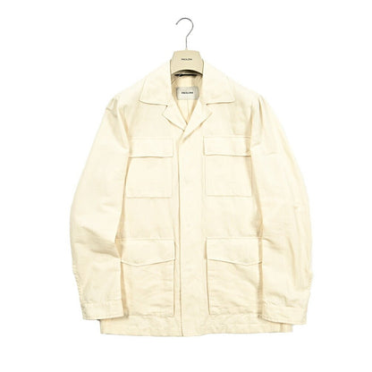 SALE｜PAOLONI コットンリネン オープンカラーサファリジャケット / MANIFATTURA｜418767｜GUARDAROBA MILANO OFFICIAL STORE
