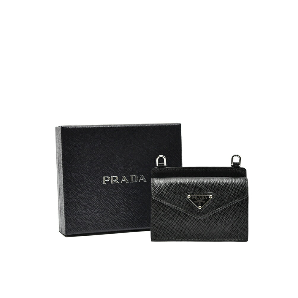 PRADA サフィアーノレザー ショルダーストラップ付きカードケース｜GUARDAROBA MILANO OFFICIAL STORE