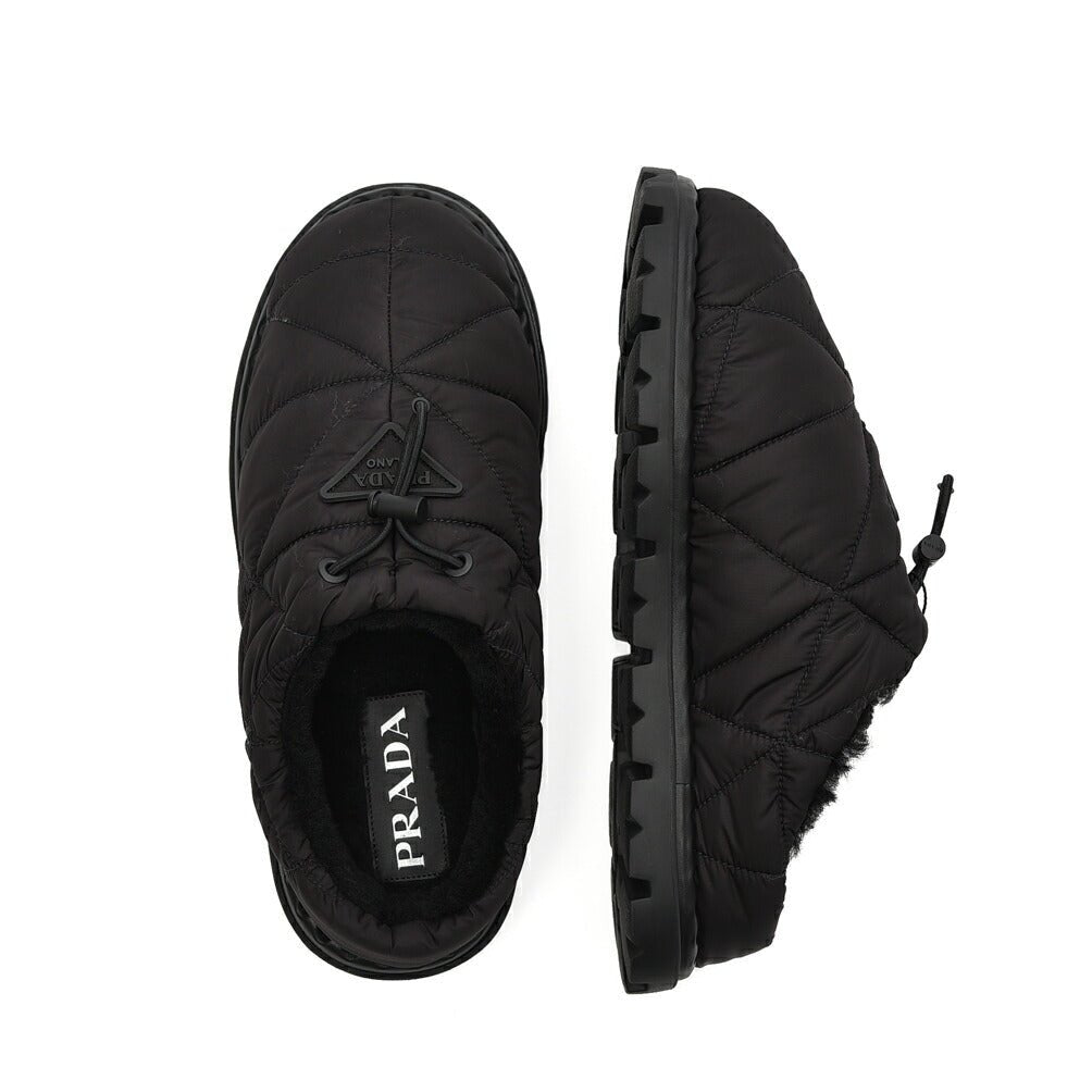PRADA RE - NYLON エコニール100％ 裏ボアパデッドサボ(サンダル)｜GUARDAROBA MILANO OFFICIAL STORE