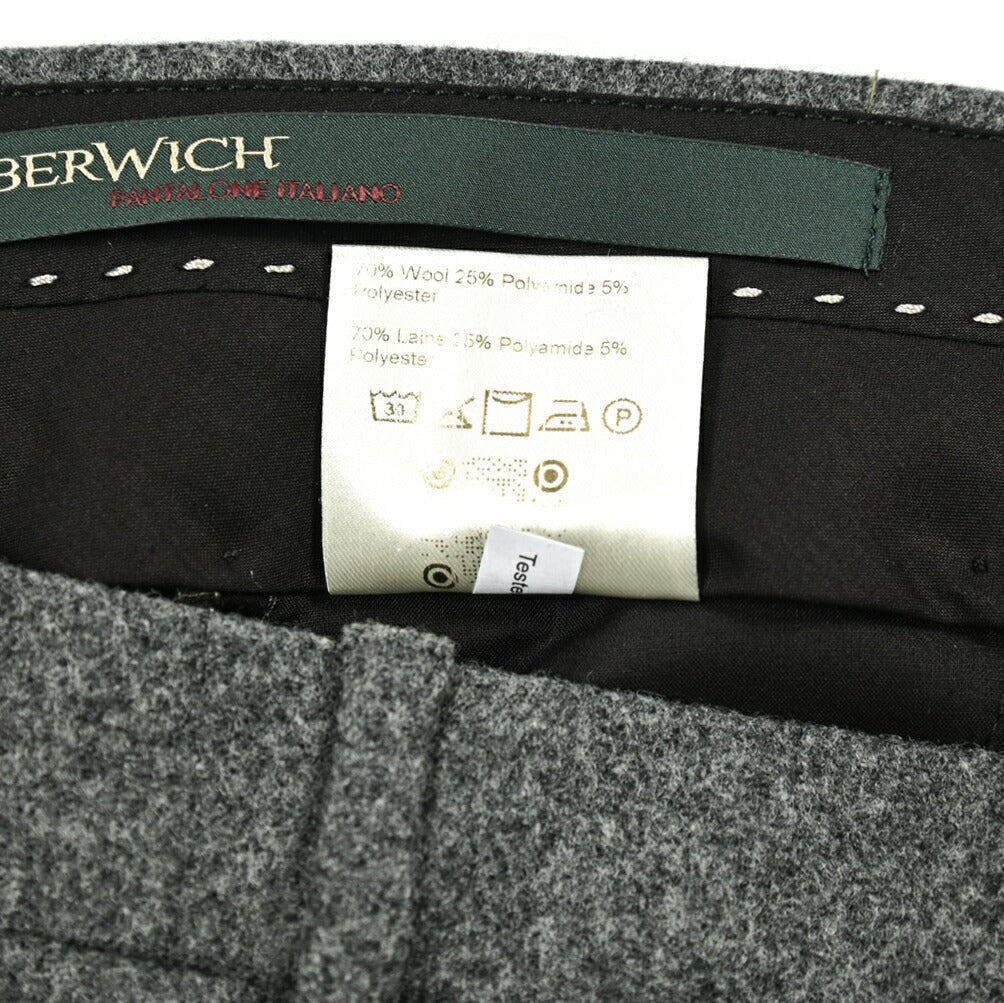 PRE WINTER SALE対象｜BERWICH MORELLO ウールフランネル ノータックスラックス｜GUARDAROBA MILANO OFFICIAL STORE