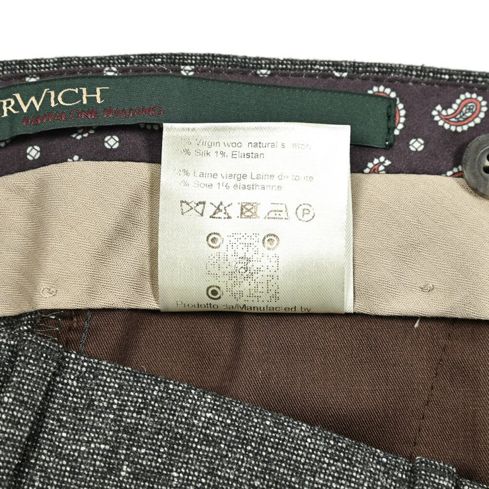 PRE WINTER SALE対象｜BERWICH MORELLO ストレッチウールシルク ノータックスラックス｜GUARDAROBA MILANO OFFICIAL STORE