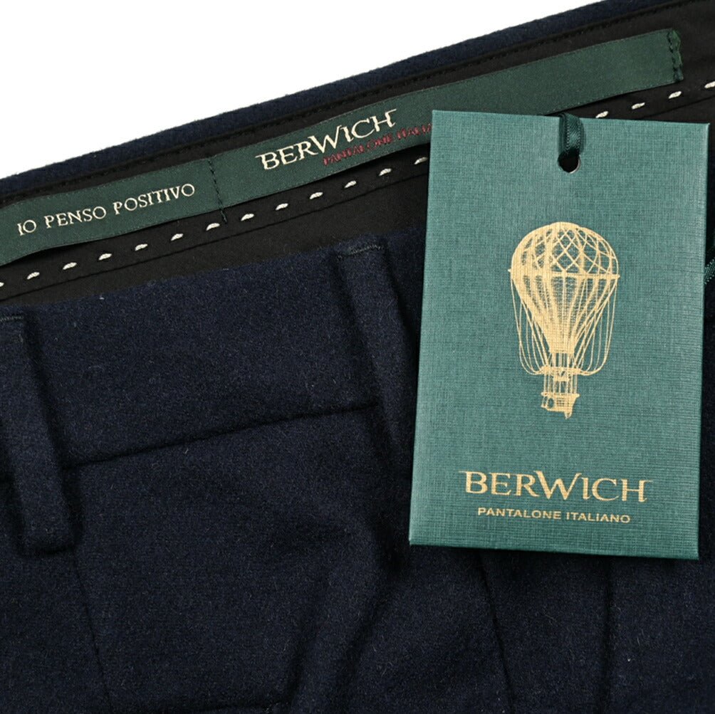 PRE WINTER SALE対象｜BERWICH MORELLO ウールフランネル ノータックスラックス｜GUARDAROBA MILANO OFFICIAL STORE