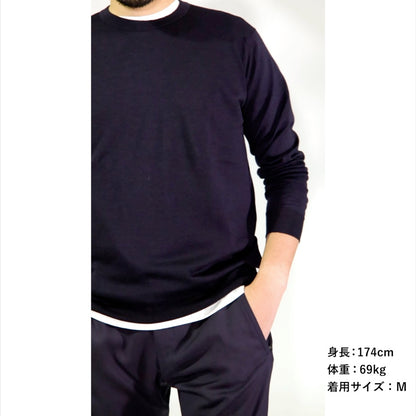 24-25AW JOHN SMEDLEY "DARLEY" EASY FIT アングロインディアンガーゼ ハイゲージニットセーター MADE IN ENGLAND