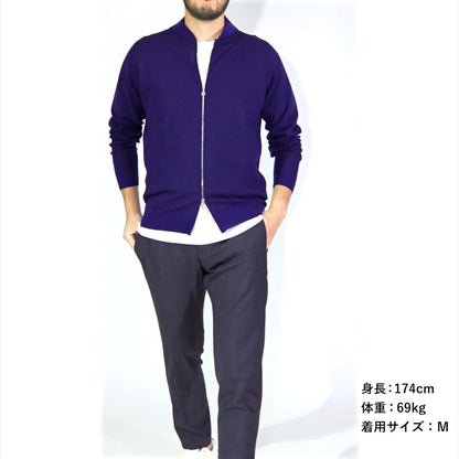 24-25AW JOHN SMEDLEY "16.SINGULAR" エクストラファインメリノウール100% ハイゲージニットカーディガン MADE IN ENGLAND