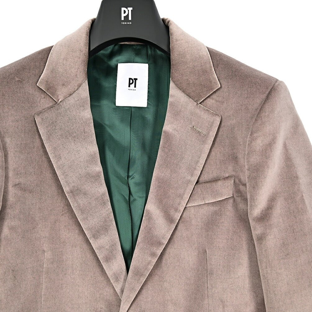 PT TORINO コットン100%ベロア 2Bシングルテーラードジャケット｜430395-46｜GUARDAROBA MILANO OFFICIAL STORE