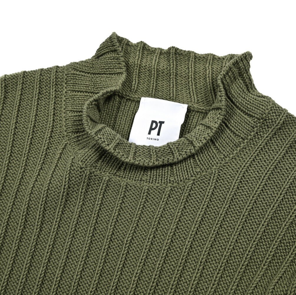 PT TORINO コットン100% モックネックニットセーター｜426167 - 48｜GUARDAROBA MILANO OFFICIAL STORE