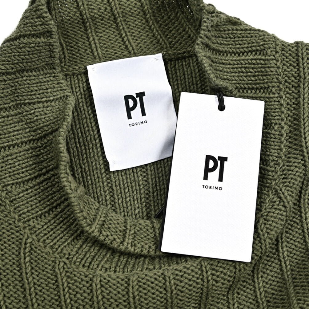 PT TORINO コットン100% モックネックニットセーター｜426167 - 48｜GUARDAROBA MILANO OFFICIAL STORE
