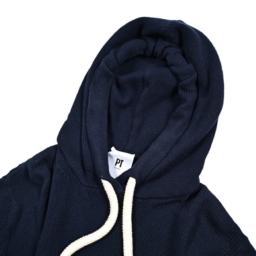 PT TORINO コットン100% ミドルゲージニットパーカー｜426180｜GUARDAROBA MILANO OFFICIAL STORE