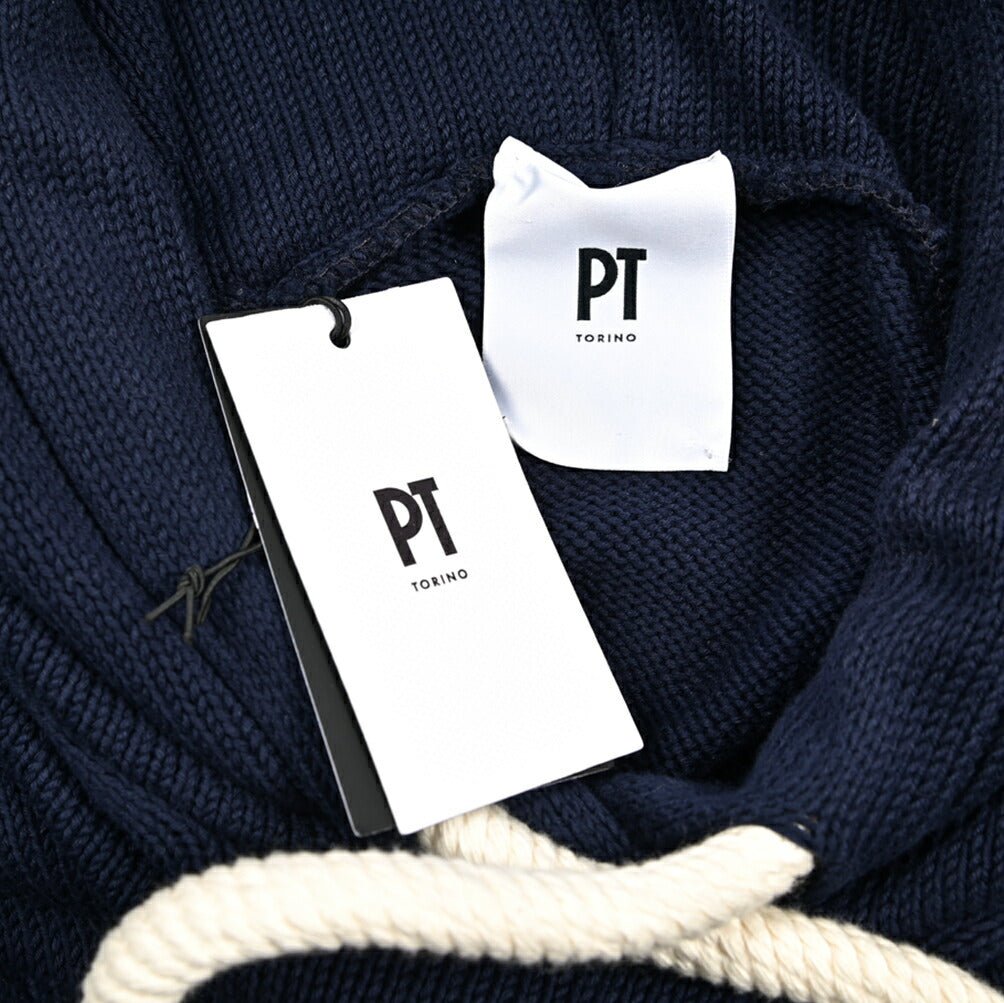 PT TORINO コットン100% ミドルゲージニットパーカー｜426180｜GUARDAROBA MILANO OFFICIAL STORE