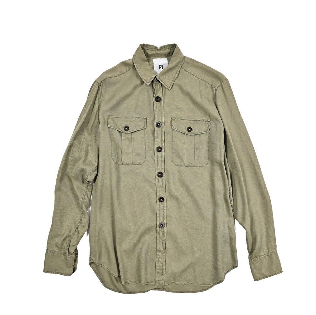 PT TORINO リヨセル100% CPOシャツ｜430631｜GUARDAROBA MILANO OFFICIAL STORE