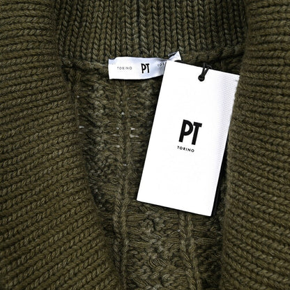 PT TORINO ウールカシミヤ ショールカラーケーブルニットカーディガン｜426185｜GUARDAROBA MILANO OFFICIAL STORE
