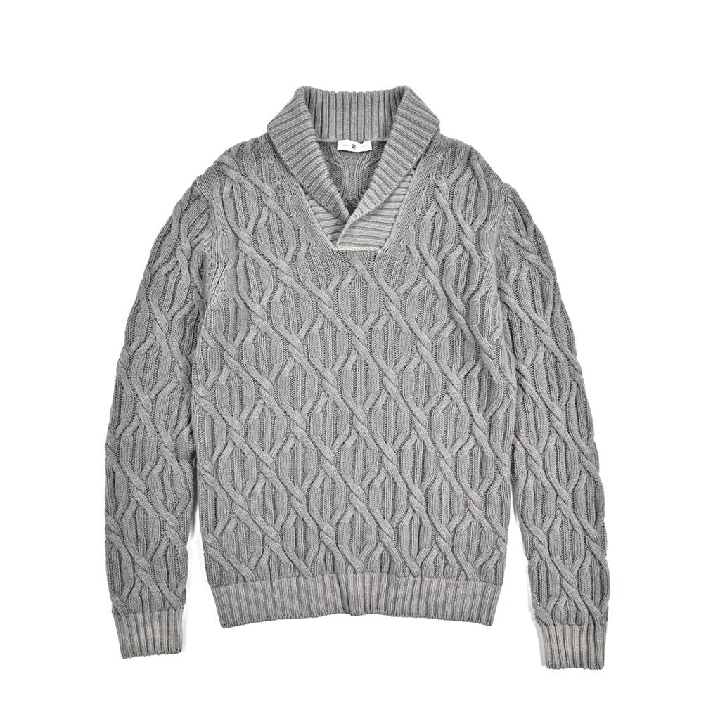 PT TORINO ウールカシミヤ ケーブル編みニットセーター｜426187｜GUARDAROBA MILANO OFFICIAL STORE