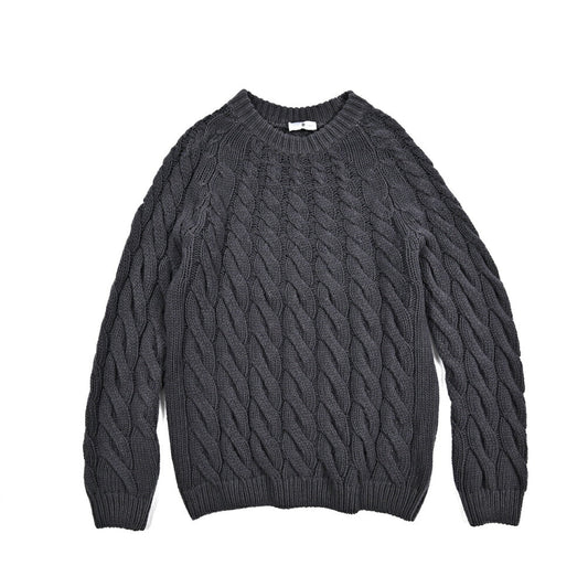 PT TORINO カシミヤ混ウール ケーブル編みクルーネックニットセーター｜426191｜GUARDAROBA MILANO OFFICIAL STORE