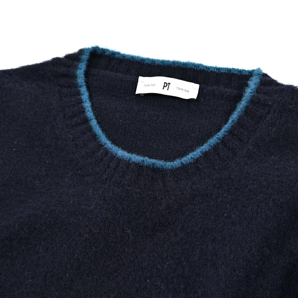 PT TORINO カシミヤ混ウール クルーネックニットセーター｜430454-50｜GUARDAROBA MILANO OFFICIAL STORE