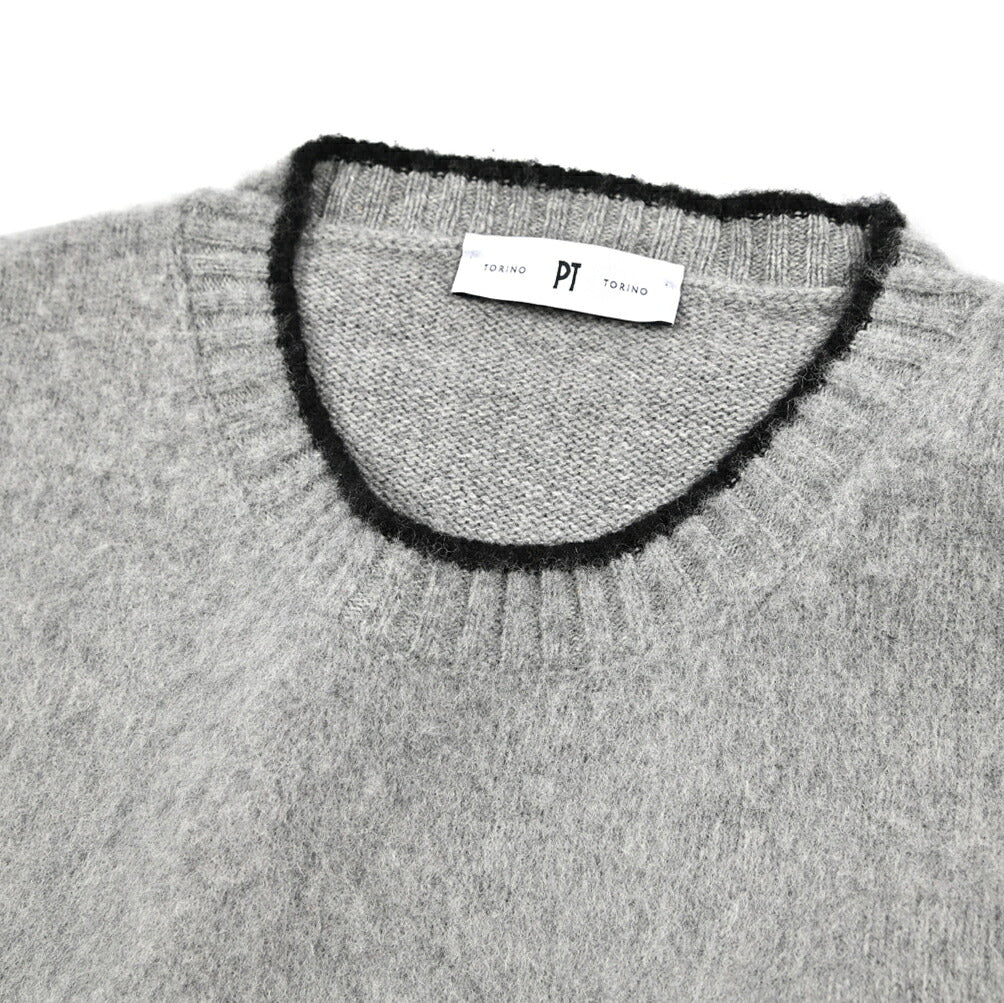 PT TORINO カシミヤ混ウール クルーネックニットセーター｜430458-50｜GUARDAROBA MILANO OFFICIAL STORE