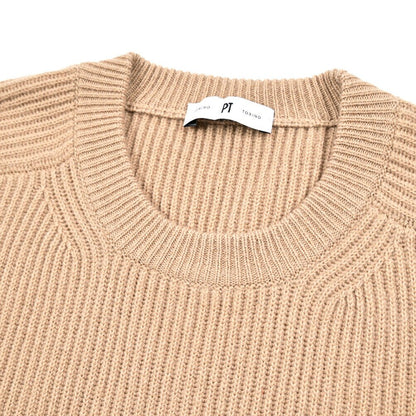 PT TORINO カシミヤ混ウール クルーネックリブニットセーター｜430491｜GUARDAROBA MILANO OFFICIAL STORE