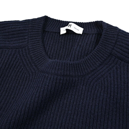 PT TORINO カシミヤ混ウール クルーネックリブニットセーター｜430492｜GUARDAROBA MILANO OFFICIAL STORE