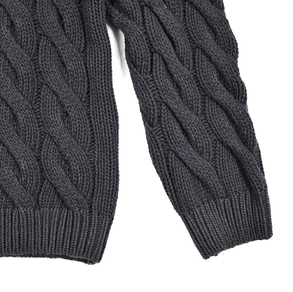 PT TORINO カシミヤ混ウール クルーネックケーブルニットセーター｜430526｜GUARDAROBA MILANO OFFICIAL STORE