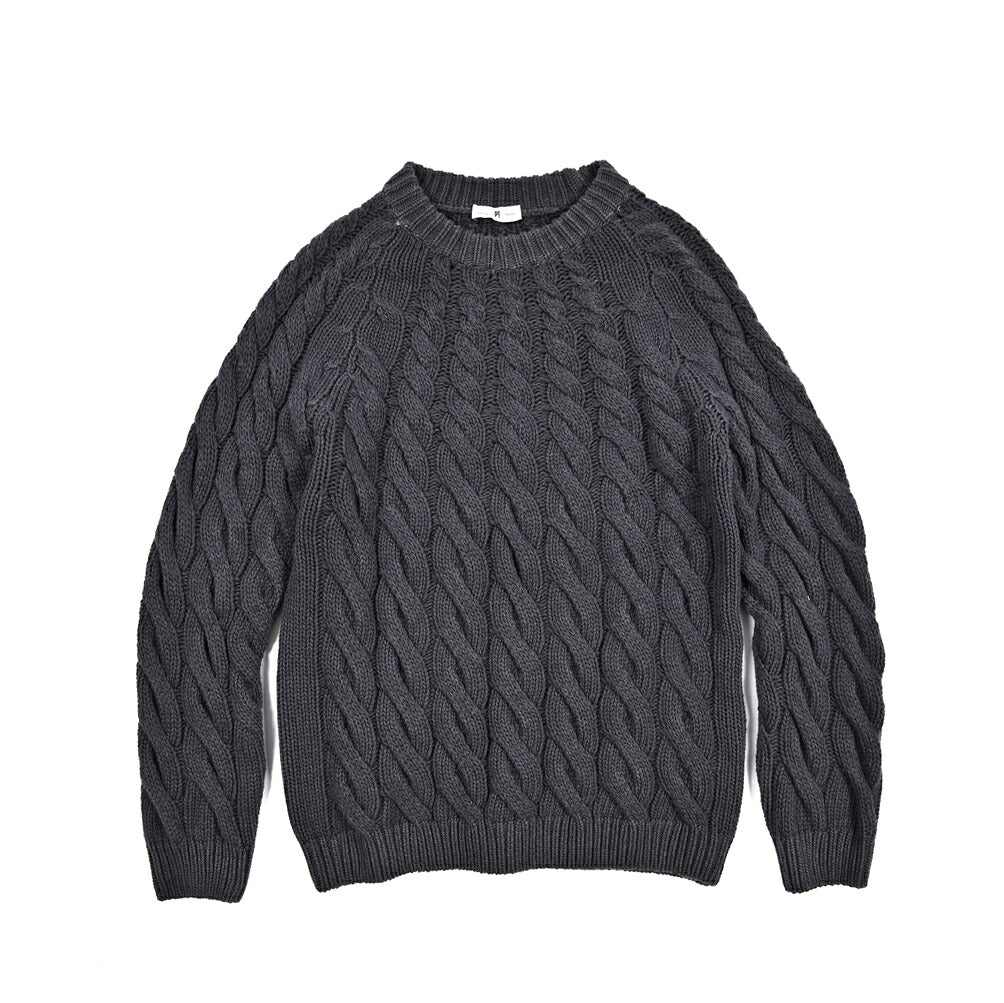 PT TORINO カシミヤ混ウール クルーネックケーブルニットセーター｜430526｜GUARDAROBA MILANO OFFICIAL STORE