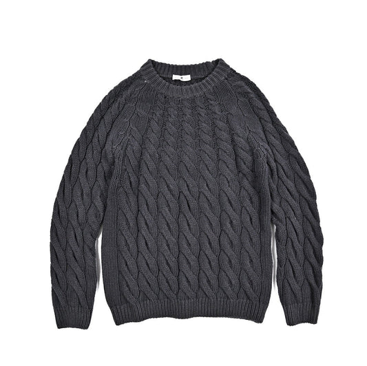 PT TORINO カシミヤ混ウール クルーネックケーブルニットセーター｜430526｜GUARDAROBA MILANO OFFICIAL STORE