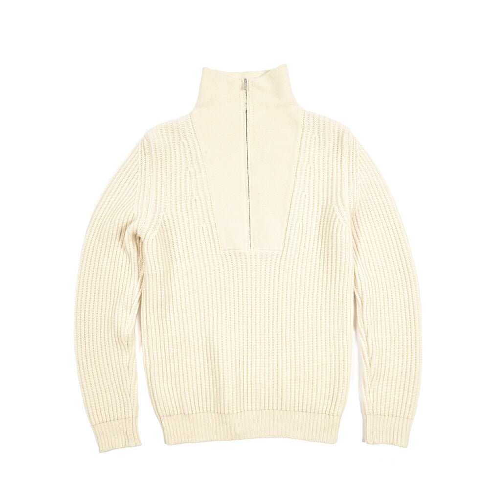 PT TORINO カシミヤ混ウール ハーフジップリブニットセーター｜430529｜GUARDAROBA MILANO OFFICIAL STORE