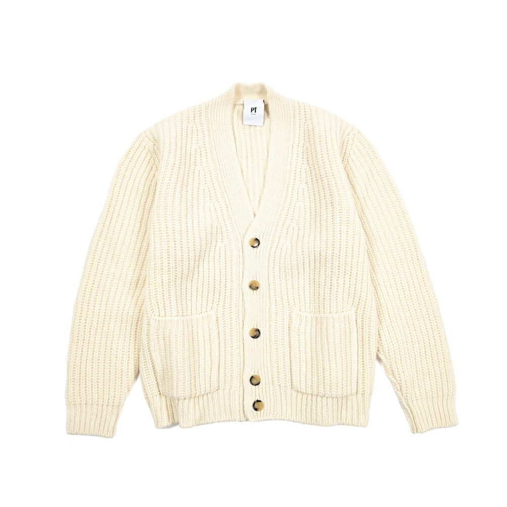 PT TORINO アルパカ混ウール リブニットカーディガン｜430530｜GUARDAROBA MILANO OFFICIAL STORE