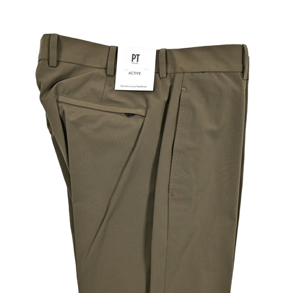 PT TORINO Active "EPSILON" コットンナイロン ノータックイージーパンツ｜430807-48｜GUARDAROBA MILANO OFFICIAL STORE