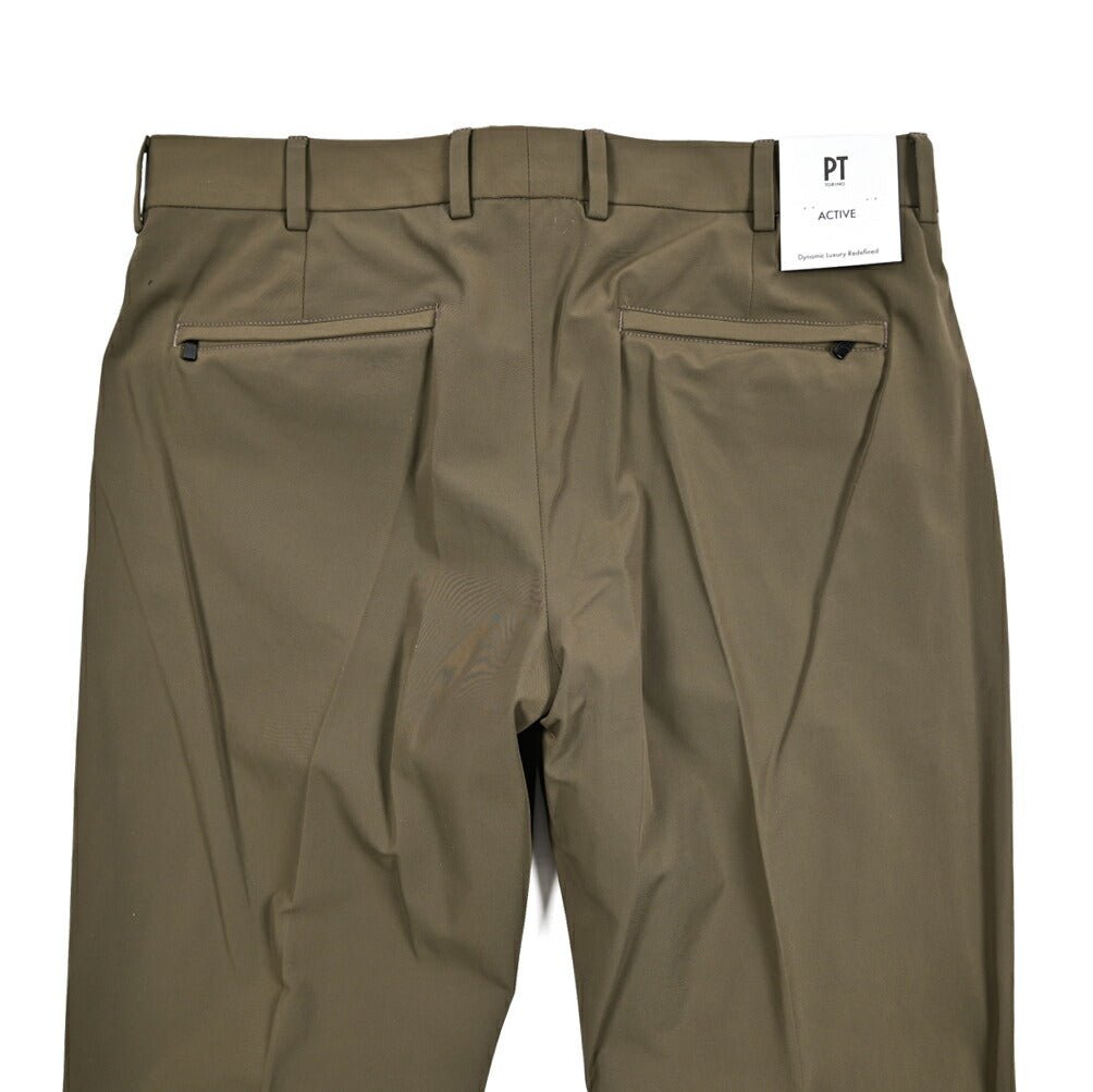 PT TORINO Active "EPSILON" コットンナイロン ノータックイージーパンツ｜430807-48｜GUARDAROBA MILANO OFFICIAL STORE