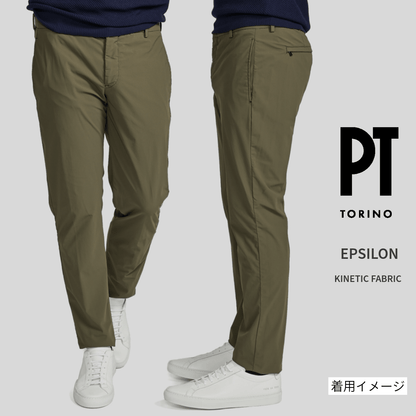 PT TORINO Active "EPSILON" ビスコース混ウール スラックス ノータックテーパードパンツ｜430812-48｜GUARDAROBA MILANO OFFICIAL STORE