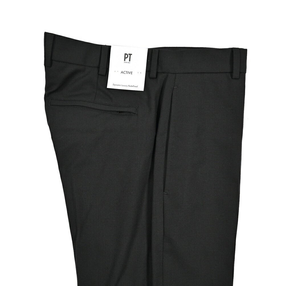 PT TORINO Active "EPSILON" ビスコース混ウール スラックス ノータックテーパードパンツ｜430812-48｜GUARDAROBA MILANO OFFICIAL STORE