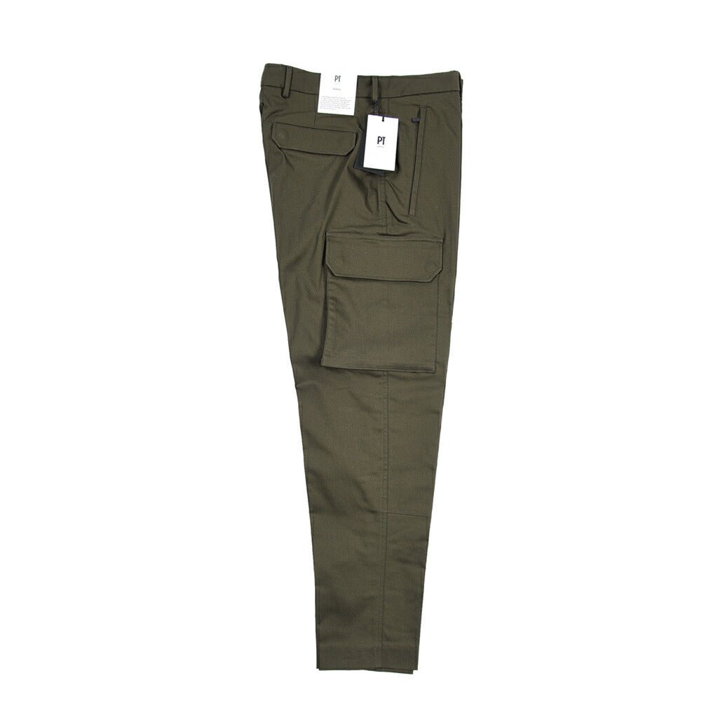 PT TORINO Active "LAMDA" ナイロン混コットン イージーカーゴパンツ カーキグリーン 46 | GUARDAROBA MILANO OFFICIAL STORE