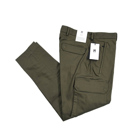 PT TORINO Active "LAMDA" ナイロン混コットン イージーカーゴパンツ カーキグリーン 46 | GUARDAROBA MILANO OFFICIAL STORE