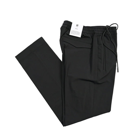 PT TORINO Active “OMEGA” コットン混ナイロン ドローコード付きストレッチパンツ ブラック 44 | GUARDAROBA MILANO OFFICIAL STORE