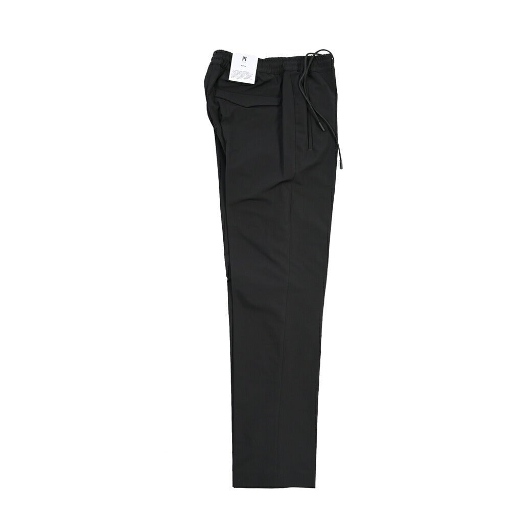 PT TORINO Active “OMEGA” コットン混ナイロン ドローコード付きストレッチパンツ ブラック 44 | GUARDAROBA MILANO OFFICIAL STORE
