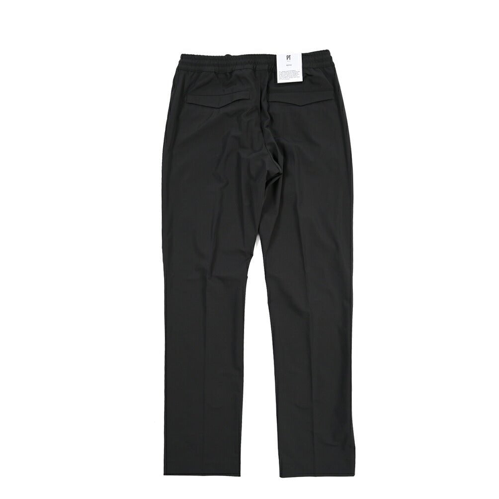PT TORINO Active “OMEGA” コットン混ナイロン ドローコード付きストレッチパンツ ブラック 44 | GUARDAROBA MILANO OFFICIAL STORE