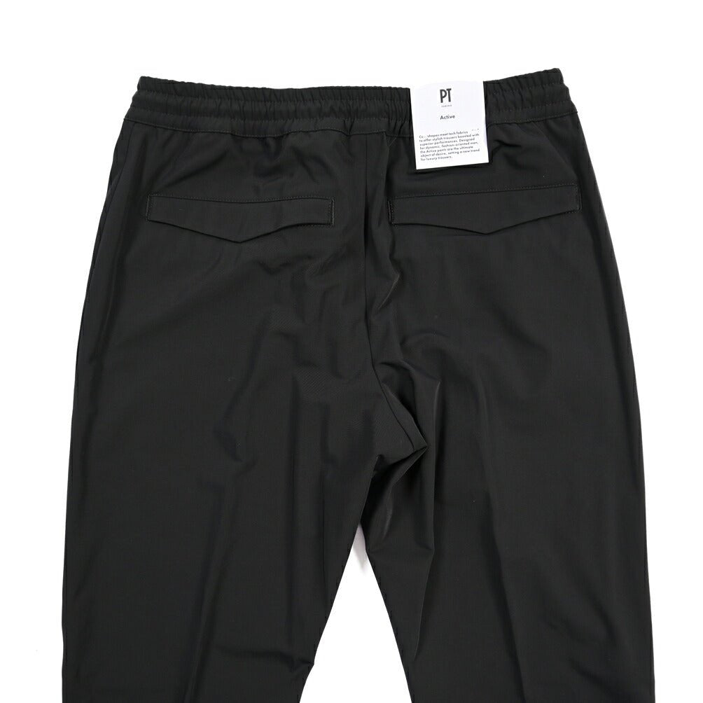 PT TORINO Active “OMEGA” コットン混ナイロン ドローコード付きストレッチパンツ ブラック 44 | GUARDAROBA MILANO OFFICIAL STORE