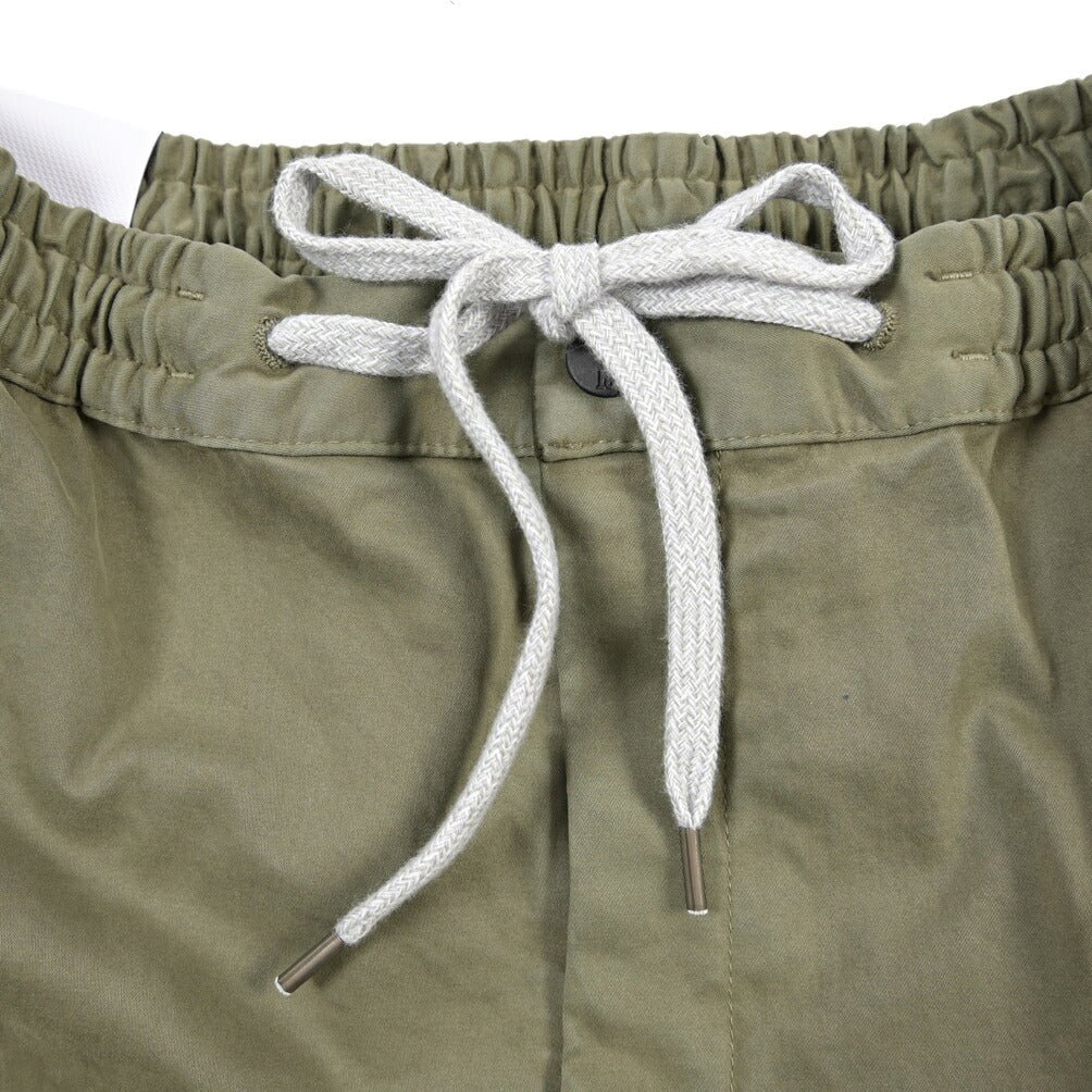 PT TORINO Active “OMEGA” ストレッチコットン ドローコード付きパンツ カーキグリーン 48 | GUARDAROBA MILANO OFFICIAL STORE