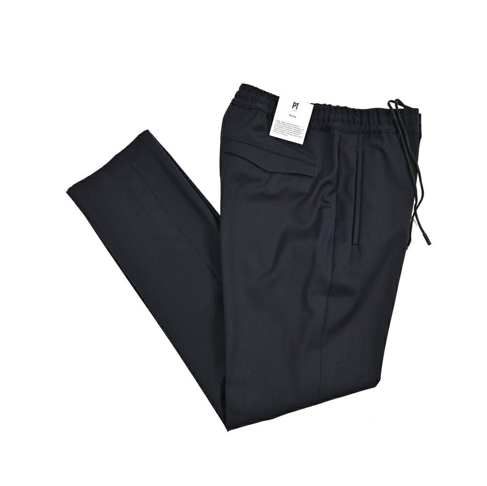 PT TORINO Active "OMEGA" 高機能ウォッシャブルウール ドローコード付きリラックステーパードパンツ TECHNO WASHABLE WOOL｜430750-48｜GUARDAROBA MILANO OFFICIAL STORE