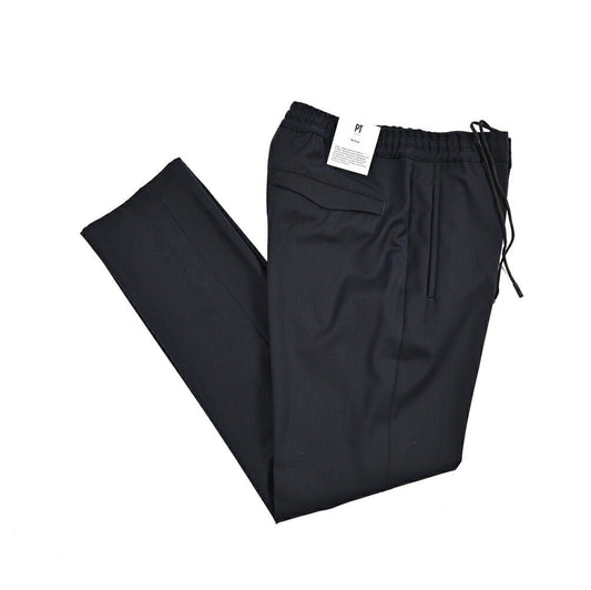 PT TORINO Active "OMEGA" 高機能ウォッシャブルウール ドローコード付きリラックステーパードパンツ TECHNO WASHABLE WOOL｜430750-48｜GUARDAROBA MILANO OFFICIAL STORE