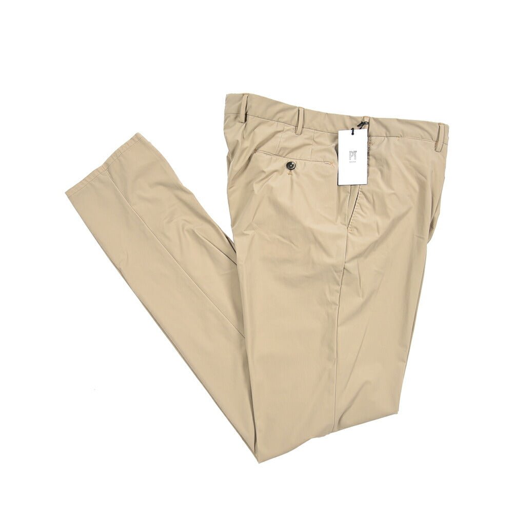 PT TORINO Active "SLIM FIT" 高機能ストレッチナイロン ノータックスリムパンツ / KINETIC FABRIC ベージュ 54 | GUARDAROBA MILANO OFFICIAL STORE