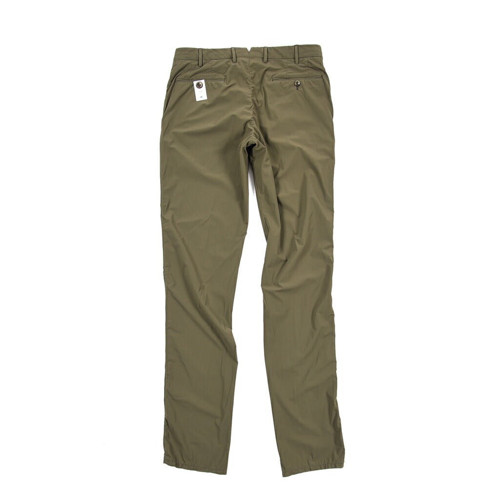 PT TORINO Active "SLIM FIT" 高機能ストレッチナイロン ノータックスリムパンツ / KINETIC FABRIC カーキグリーン 48 | GUARDAROBA MILANO OFFICIAL STORE