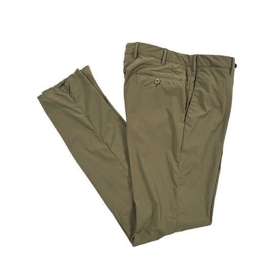 PT TORINO Active "SLIM FIT" 高機能ストレッチナイロン ノータックスリムパンツ / KINETIC FABRIC カーキグリーン 48 | GUARDAROBA MILANO OFFICIAL STORE