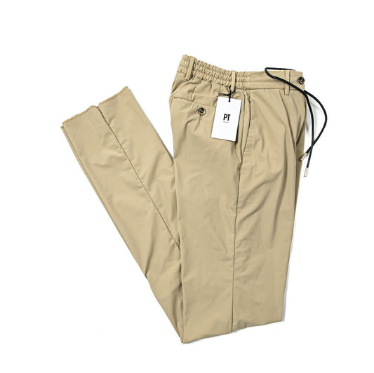 PT TORINO ACTIVE SLIM FIT 高機能ストレッチナイロン ドローコード付きノータックスラックス / PT01 KULT｜GUARDAROBA MILANO OFFICIAL STORE