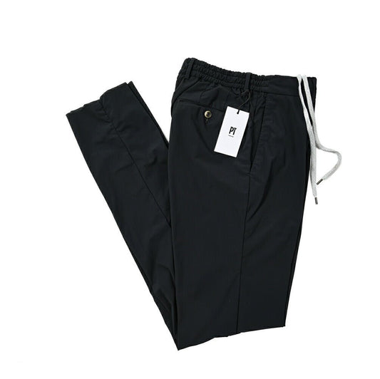 PT TORINO ACTIVE SLIM FIT 高機能ストレッチナイロン ドローコード付きノータックスラックス / PT01 KULT｜GUARDAROBA MILANO OFFICIAL STORE