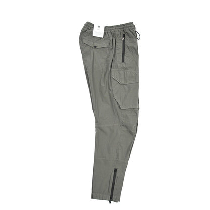 PT TORINO Active "THETA" ナイロン混コットン イージーカーゴパンツ / 裾ジップ カーキグリーン 46 | GUARDAROBA MILANO OFFICIAL STORE