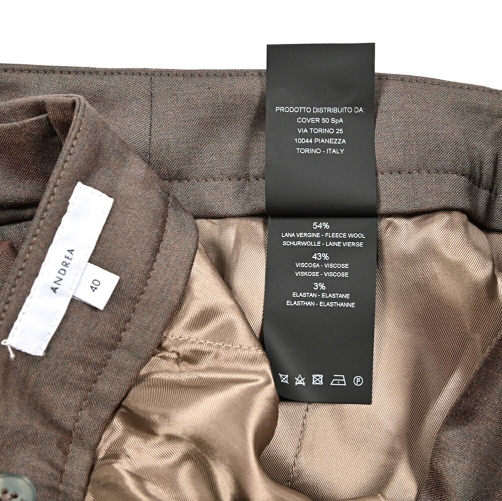 【レディース】PT TORINO ANDREA ビスコース混ウール ベルトレススラックス｜430891｜GUARDAROBA MILANO OFFICIAL STORE