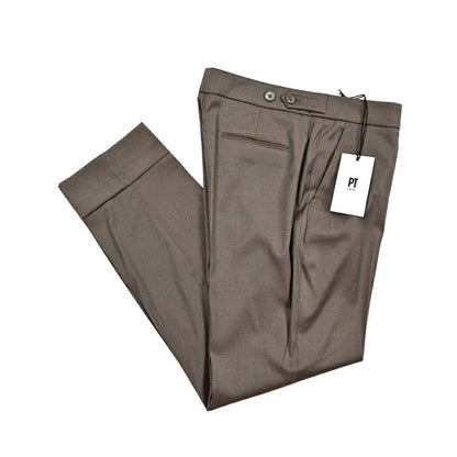 【レディース】PT TORINO ANDREA ビスコース混ウール ベルトレススラックス｜430891｜GUARDAROBA MILANO OFFICIAL STORE